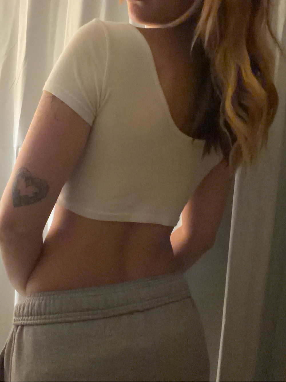 Brandy melville white fitted crop top